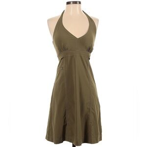 Athleta Olive Green Halter Dress